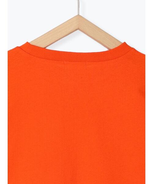 Samansa Mos2 blue（サマンサモスモスブルー）の「◎クロップドTシャツ（Tシャツ/カットソー・レディース・ブラック/オフホワイト/オレンジ・ﾌﾘ-）」の6枚目の写真