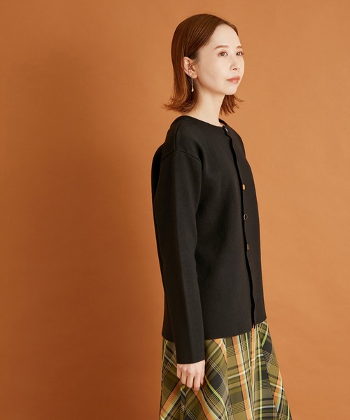 ROPE' PICNIC(ロペピクニック)の「2WAY/ミラノリブニットカーディガン(カーディガン/ボレロ・レディース・ブラック/ホワイト系その他5/オフホワイト/ベージュ系その他/グリーン/ブルー系その他4/ピンク系その他2・38)」の21枚目の写真