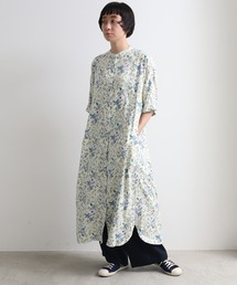 yuni | ●Ramie/Linen nostalgic flower print  ワンピース(ワンピース)