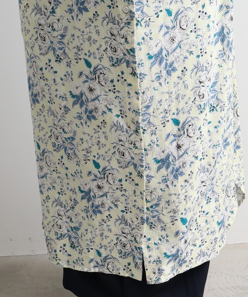 yuni（ユニ　）の「●Ramie/Linen nostalgic flower print  ワンピース（ワンピース・レディース・イエロー/ブラック・FREE）」の9枚目の写真