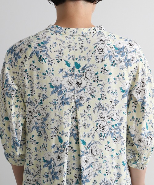 yuni（ユニ　）の「●Ramie/Linen nostalgic flower print  ワンピース（ワンピース・レディース・イエロー/ブラック・FREE）」の7枚目の写真