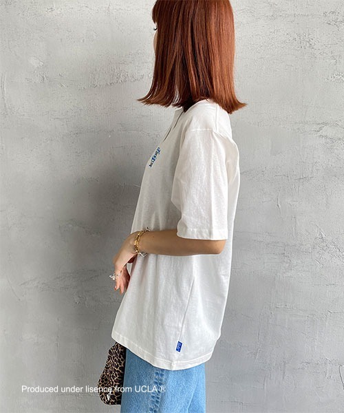 UCLA（ユーシーエルエー）の「【WEB限定】[UCLA/ユーシーエルエー] ワンポイント刺繍ロゴTシャツ（Tシャツ/カットソー・レディース・ホワイト/ネイビー/グリーン・M/L）」の15枚目の写真