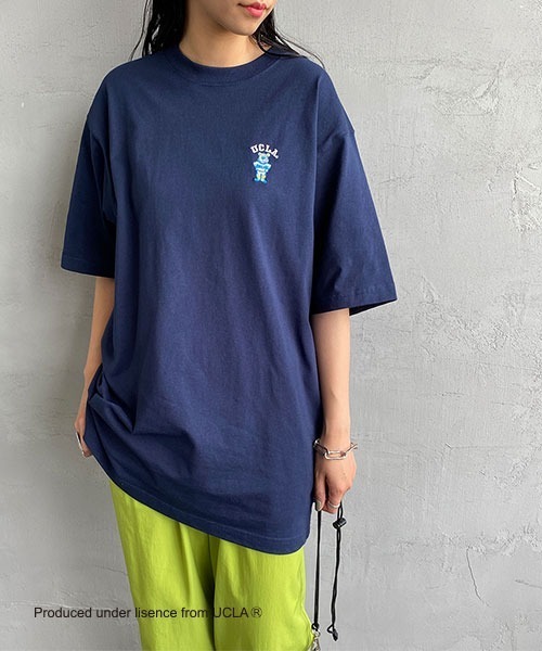 WEB限定】[UCLA/ユーシーエルエー] ワンポイント刺繍ロゴTシャツ（T