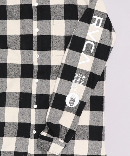 RVCA（ルーカ）の「RVCA/ルーカ チェック柄 バックプリントシャツ BC042-142（シャツ/ブラウス・メンズ・ホワイト/ブラック/グレー・S/M/L）」の6枚目の写真
