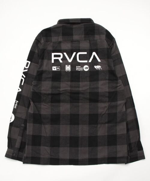 RVCA（ルーカ）の「RVCA/ルーカ チェック柄 バックプリントシャツ BC042-142（シャツ/ブラウス・メンズ・ホワイト/ブラック/グレー・S/M/L）」の7枚目の写真
