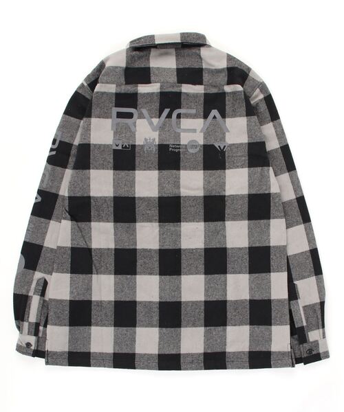 RVCA（ルーカ）の「RVCA/ルーカ チェック柄 バックプリントシャツ BC042-142（シャツ/ブラウス・メンズ・ホワイト/ブラック/グレー・S/M/L）」の8枚目の写真