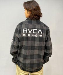 RVCA/ルーカ チェック柄 バックプリントシャツ BC042-142