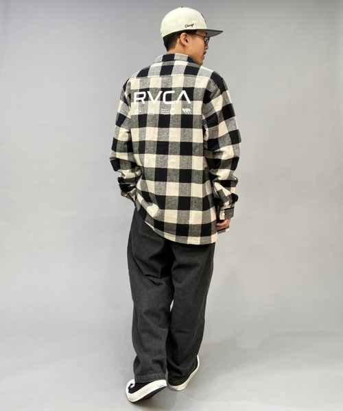 RVCA（ルーカ）の「RVCA/ルーカ チェック柄 バックプリントシャツ BC042-142（シャツ/ブラウス・メンズ・ホワイト/ブラック/グレー・S/M/L）」の15枚目の写真