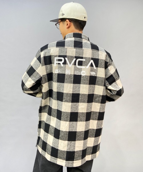 RVCA（ルーカ）の「RVCA/ルーカ チェック柄 バックプリントシャツ BC042-142（シャツ/ブラウス・メンズ・ホワイト/ブラック/グレー・S/M/L）」の12枚目の写真