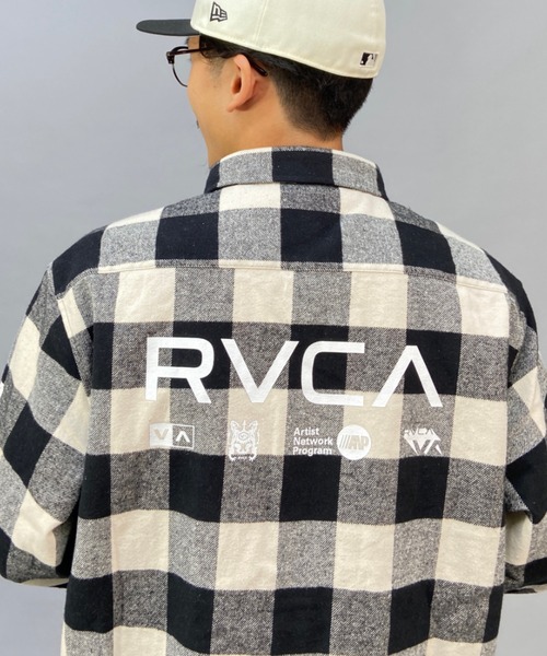 RVCA（ルーカ）の「RVCA/ルーカ チェック柄 バックプリントシャツ BC042-142（シャツ/ブラウス・メンズ・ホワイト/ブラック/グレー・S/M/L）」の13枚目の写真