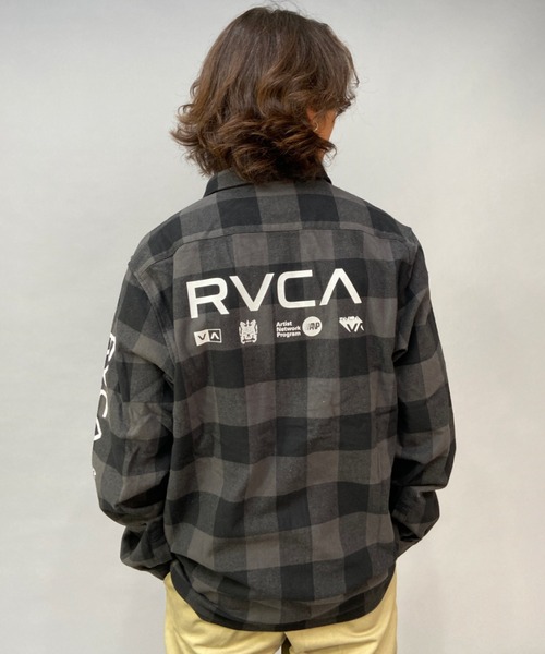 RVCA（ルーカ）の「RVCA/ルーカ チェック柄 バックプリントシャツ BC042-142（シャツ/ブラウス・メンズ・ホワイト/ブラック/グレー・S/M/L）」の19枚目の写真