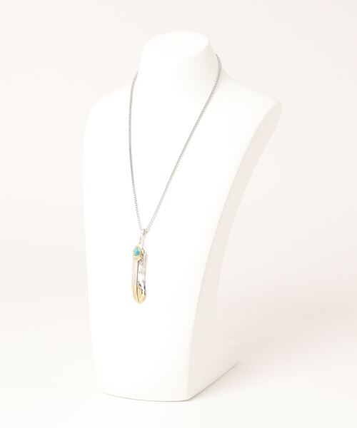 【セール】【blatto 925silver】925シルバートップ 先金 フェザー ネックレス / p1topne21-10g（ネックレス）｜blatto（ブラット）
