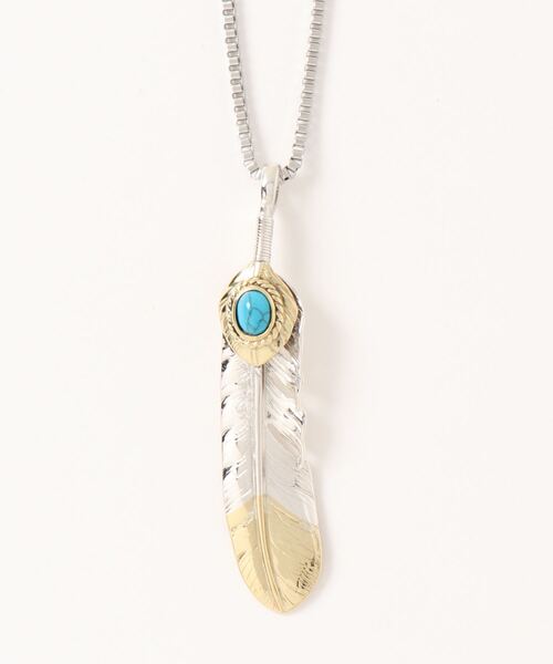 【セール】【blatto 925silver】925シルバートップ 先金 フェザー ネックレス / p1topne21-10g（ネックレス）｜blatto（ブラット）