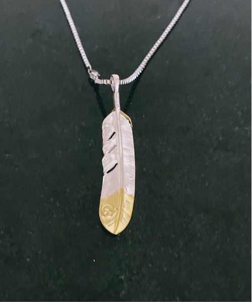 【セール】【blatto 925silver】925シルバートップ 先金 フェザー ネックレス / p1topne21-10g（ネックレス）｜blatto（ブラット）