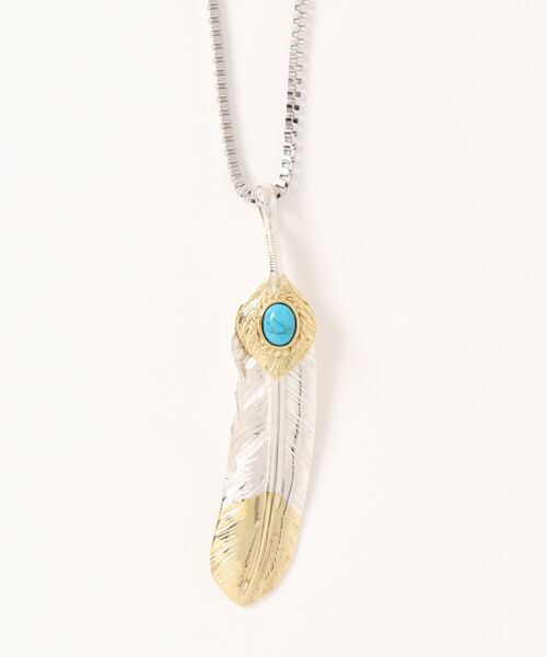 【セール】【blatto 925silver】925シルバートップ 先金 フェザー ネックレス / p1topne21-10g（ネックレス）｜blatto（ブラット）