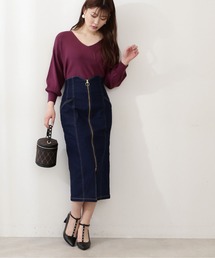 PROPORTION BODY DRESSING | フロントファスナーデニムタイト / 1212220802(スカート)