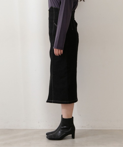 PROPORTION BODY DRESSING(プロポーションボディドレッシング)の「フロントファスナーデニムタイト / 1212220802(スカート・レディース・ブラック/ダークネイビー・SMALL/MEDIUM)」の12枚目の写真