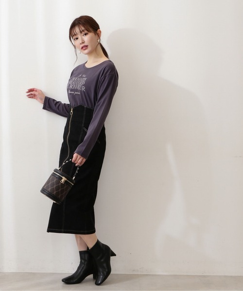 PROPORTION BODY DRESSING(プロポーションボディドレッシング)の「フロントファスナーデニムタイト / 1212220802(スカート・レディース・ブラック/ダークネイビー・SMALL/MEDIUM)」の5枚目の写真