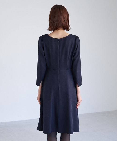 ROPE' PICNIC（ロペピクニック）の「ラナテックフィット＆フレアワンピース（ワンピース・レディース・グレー/ブラウン/ネイビー・38/40）」の5枚目の写真