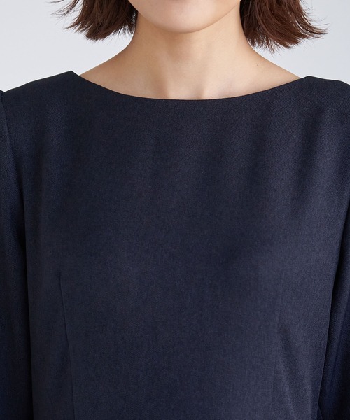 ROPE' PICNIC（ロペピクニック）の「ラナテックフィット＆フレアワンピース（ワンピース・レディース・グレー/ブラウン/ネイビー・38/40）」の6枚目の写真