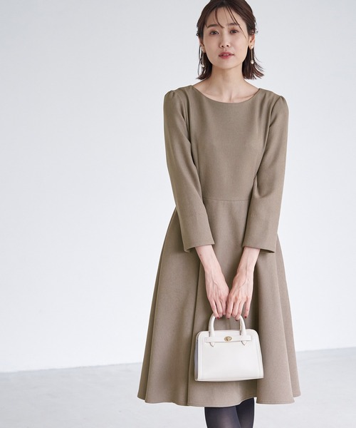 ROPE' PICNIC（ロペピクニック）の「ラナテックフィット＆フレアワンピース（ワンピース・レディース・グレー/ブラウン/ネイビー・38/40）」の18枚目の写真