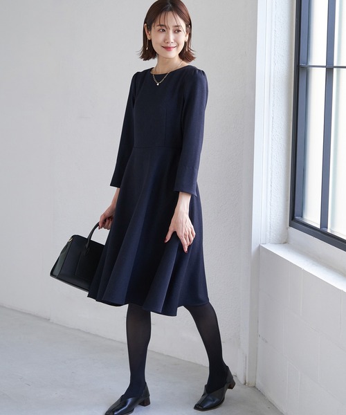 ROPE' PICNIC（ロペピクニック）の「ラナテックフィット＆フレアワンピース（ワンピース・レディース・グレー/ブラウン/ネイビー・38/40）」の20枚目の写真