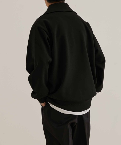 ADAM ET ROPE'（アダムエロペ）の「鹿の子ダンボール オーバーサイズ ハーフジップ プルオーバー（パーカー・メンズ・グレー系その他/ブラック・L/M）」の6枚目の写真