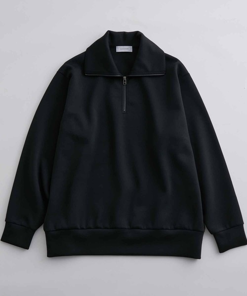 ADAM ET ROPE'（アダムエロペ）の「鹿の子ダンボール オーバーサイズ ハーフジップ プルオーバー（パーカー・メンズ・グレー系その他/ブラック・L/M）」の7枚目の写真