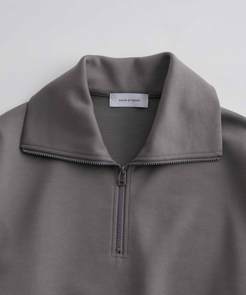 ADAM ET ROPE'（アダムエロペ）の「鹿の子ダンボール オーバーサイズ ハーフジップ プルオーバー（パーカー・メンズ・グレー系その他/ブラック・L/M）」の21枚目の写真