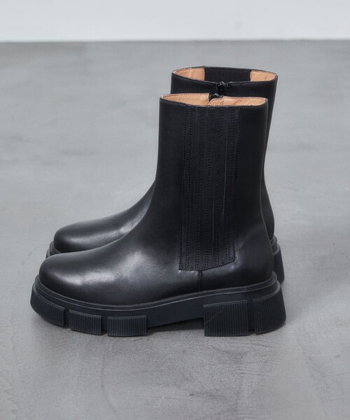 Firsthand（ファーストハンド）の「ATELIER BRUGGE/アトリエブルージュ レザー サイドゴア ショートブーツ（ブーツ・レディース・ブラック・S/M/L）」の10枚目の写真