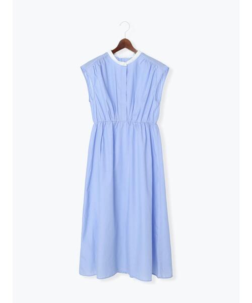 Te chichi TERRASSE（テチチテラス）の「ウエストタックシャツワンピース（ワンピース・レディース・ネイビー/ブルー/サックスブルー・ﾌﾘ-）」の4枚目の写真