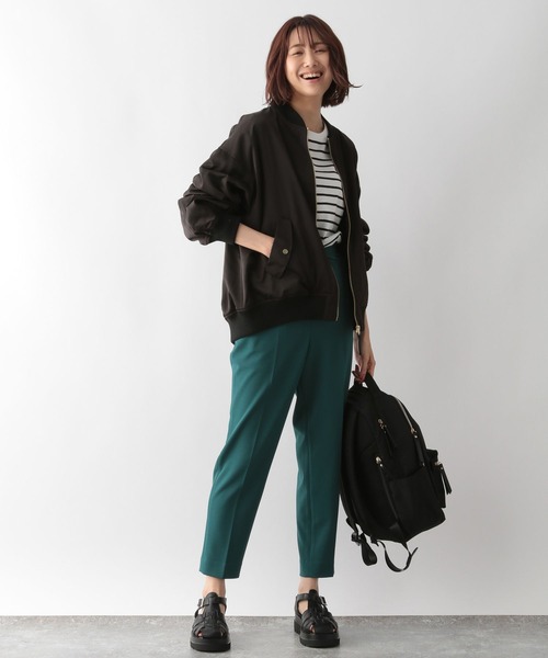 GLOBAL WORK(グローバルワーク)の「軽やか撥水MA-1/295888(MA-1・レディース・アイボリー/ブラック/モカ・MEDIUM/LARGE)」の12枚目の写真