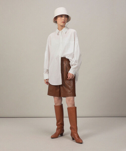 NOLLEY’S Sophi（ノーリーズソフィ）の「フェイクレザーショートパンツ（その他パンツ・レディース・ブラウン/ブラック・38/36）」の9枚目の写真