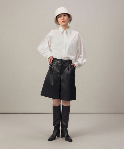 NOLLEY’S Sophi（ノーリーズソフィ）の「フェイクレザーショートパンツ（その他パンツ・レディース・ブラウン/ブラック・38/36）」の16枚目の写真