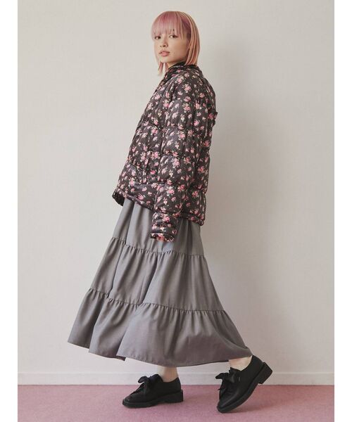 merry jenny（メリージェニー）の「floralベロアキルトジャケット（ナイロンジャケット・レディース・オフホワイト/ブラック・FREE）」の18枚目の写真