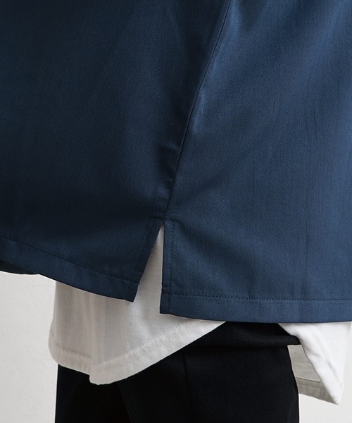 MinoriTY(マイノリティ)の「【MinoriTY】バイカラービッグシルエット切り替えロンT Tシャツ メンズ 無地 秋服 オーバーサイズ 部屋着(Tシャツ/カットソー・メンズ・グレイッシュベージュ/ブラック/ネイビー/グレー/モカ・M/L/S)」の19枚目の写真