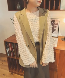 Ambre Neige（アンブルネージュ）の「【新色追加】クシュクシュメロートップス／WEB/EC限定商品（Tシャツ/カットソー）」