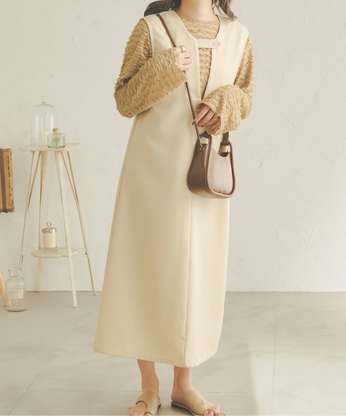 Ambre Neige（アンブルネージュ）の「【新色追加】クシュクシュメロートップス／WEB/EC限定商品（Tシャツ/カットソー・レディース・ブラック/ベージュ/アイボリー・FREE）」の17枚目の写真