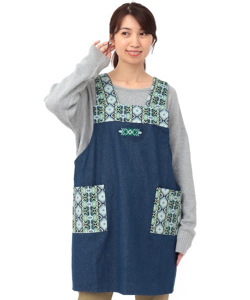 チチカカ（チチカカ）の「ネイティブデニムエプロン（エプロン・レディース・ブルー/ネイビー・FREE）」の7枚目の写真