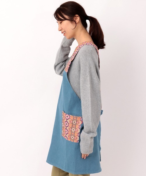 チチカカ（チチカカ）の「ネイティブデニムエプロン（エプロン・レディース・ブルー/ネイビー・FREE）」の8枚目の写真