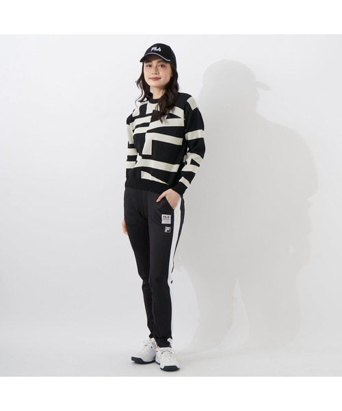 FILA GOLF(フィラゴルフ )の「FILA GOLF/フィラ ゴルフ セーター ニット ジャガード グラフィック柄 軽量 クルーネック プルオーバー(ニット/セーター・レディース・ライトグレー/ブラック/ブラウン/オフホワイト・S/M/L)」の20枚目の写真