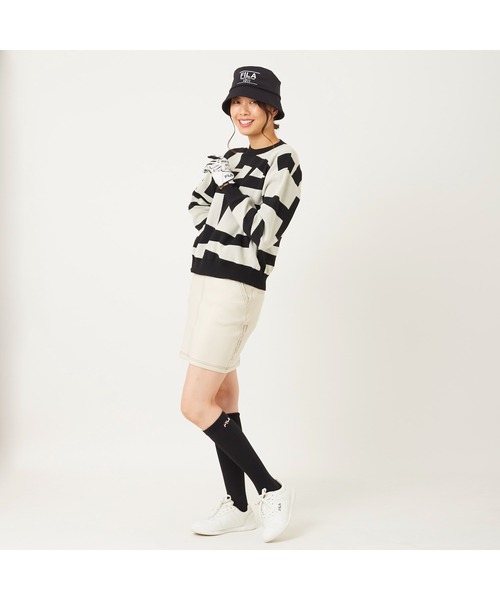 FILA GOLF(フィラゴルフ )の「FILA GOLF/フィラ ゴルフ セーター ニット ジャガード グラフィック柄 軽量 クルーネック プルオーバー(ニット/セーター・レディース・ライトグレー/ブラック/ブラウン/オフホワイト・S/M/L)」の15枚目の写真
