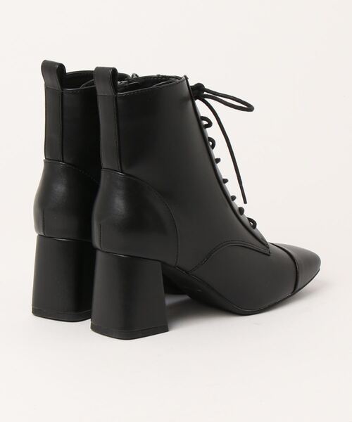 Sugar Sugar（シュガーシュガー）の「【SUGAR SUGAR シュガーシュガー】スクエアレースアップブーツ（ブーツ・レディース・ブラック/アイボリー・LL/S/M/L）」の10枚目の写真