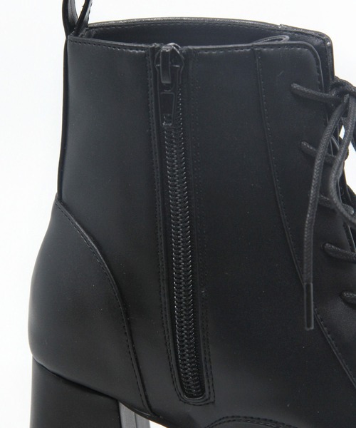 Sugar Sugar（シュガーシュガー）の「【SUGAR SUGAR シュガーシュガー】スクエアレースアップブーツ（ブーツ・レディース・ブラック/アイボリー・LL/S/M/L）」の11枚目の写真