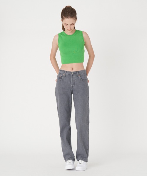 Levi's（リーバイス）の「Levi's/リーバイス LEVI'S(R) FRESH 90'S 501(R) ストレートデニム グレー ストーンウォッシュ（デニムパンツ・レディース・ブラック・27inch/28inch/26inch/24inch/25inch/23inch）」の4枚目の写真