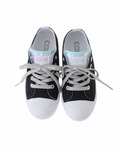 a.v.v（アーヴェヴェ）の「[KIDS]チャイルドオールスターライトホログラムポイント[WEB限定サイズ]（スニーカー・キッズ・ブラック/ホワイト・22/21/20/23）」の7枚目の写真
