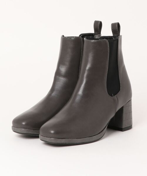 earth music&ecology（アースミュージックアンドエコロジー）の「《earth music&ecology》ｱｰｽｽﾄｰﾑｻｲﾄﾞｺﾞｱ EM-812（ブーツ・レディース・ブラック/グレー/ダークブラウン/ホワイト・L/S/M/LL）」の3枚目の写真