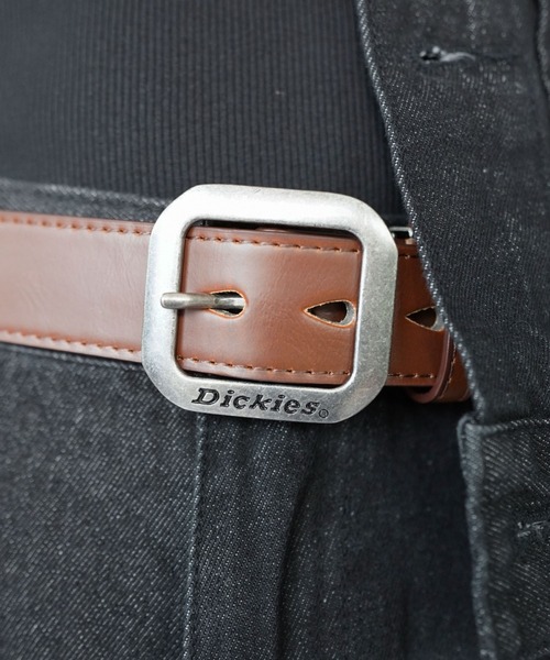 Dickies / ディッキーズ】合皮ロゴバックル1ホールベルト/通学 通勤