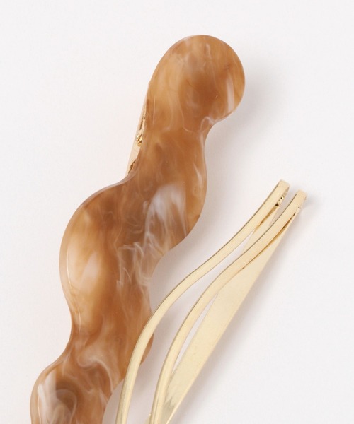 niko and...（ニコアンド）の「ダブルクリップヘアピンセット（ヘアピン・レディース・アイボリー/グリーン/ブラウン・0）」の5枚目の写真