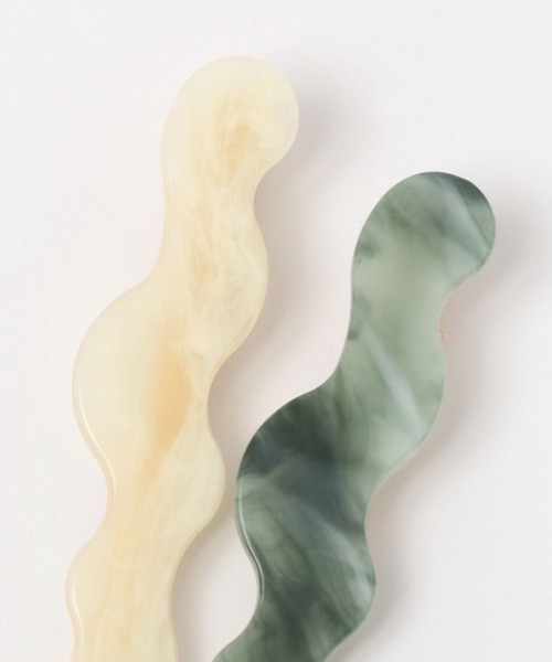 niko and...（ニコアンド）の「ダブルクリップヘアピンセット（ヘアピン・レディース・アイボリー/グリーン/ブラウン・0）」の4枚目の写真